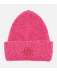 Шапка из шерсти с логотипом, Fuchsia Moncler