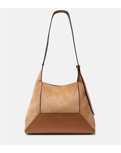 Алмазная средняя замшевая сумка через плечо, Toffee/Gold Jimmy choo