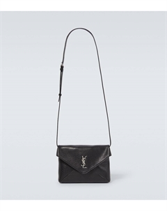 Кожаная сумка-портфель Cassandre Envelope, черный Saint laurent