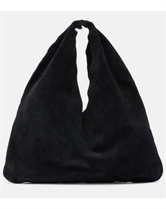 Биндл маленькая замшевая сумка-тоут, черный The row