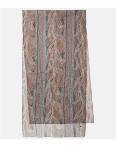 Шелковый платок с принтом, Pearl/Multicolor Saint laurent