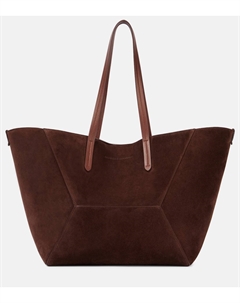 BC Duo большая замшевая сумка-тоут, бордовый Brunello cucinelli