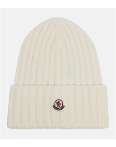 Шапка из натуральной шерсти Logo, белый Moncler