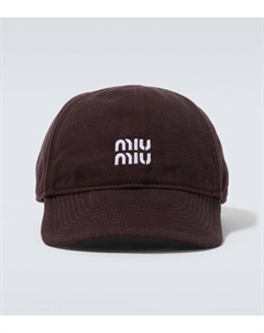 Бейсболка деним с логотипом, Amanranto+Bosco Miu miu