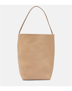 Парка большая кожаная сумка-тоут, Dark Taupe Pld The row