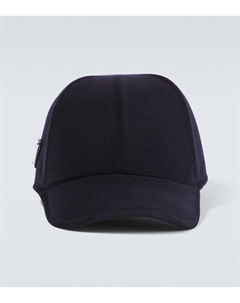 Бейсболка из натуральной шерсти Virgin Wool, синий Prada