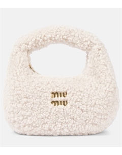 Мини-сумка через плечо Wander из овчины, Avorio Miu miu