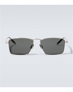 SL 700 прямоугольные солнцезащитные очки, Silver-Crystal-Grey Saint laurent