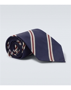 Полосатый шелковый галстук, Bourgogne Dunhill