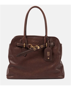 Большая кожаная наплечная сумка Adventure, Radica Miu miu