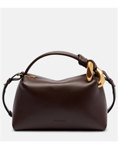 JWA Угловая кожаная сумка-тоут, Deep Walnut Jw anderson