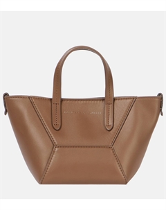 Дуо маленькая кожаная сумка-тоут, Tawny Brunello cucinelli