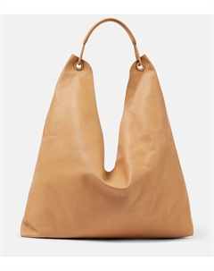 Кожаная сумка-тоут Bindle, кремовый The row