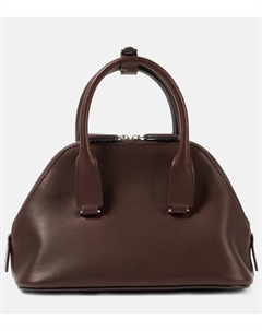 Мини-сумка-тоут Devon из кожи, Dark Brown Pld The row