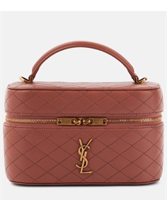 Сумка-косметичка Gaby из стёганой кожи, Barely Pink Saint laurent