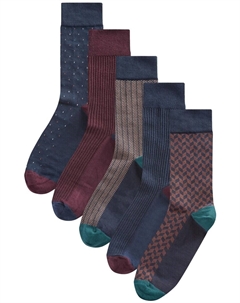 Носки, цвет Navy/Dark brown Next