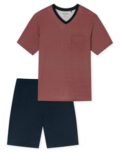 Короткая пижама Comfort Nightwear, цвет Dark blue/Red Schiesser