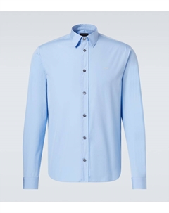 Хлопковая рубашка, светло-синий Prada