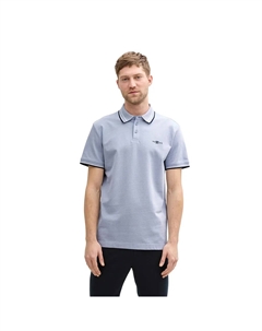 Поло с коротким рукавом Print, синий Tom tailor