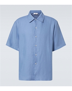 Льняная рубашка для боулинга, Marine Blue Commas