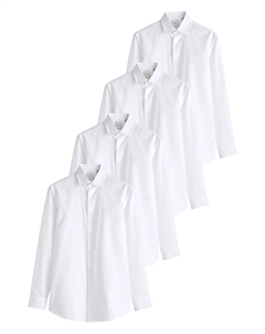 Рубашка Slim Fit на пуговицах, белый Next