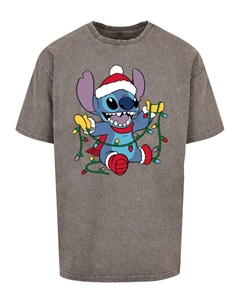 Рубашка Lilo And Stitch - Christmas Lights, базальтовый серый Absolute cult