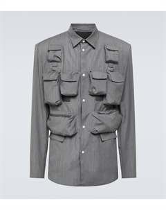 Шерстяная и мохеровая рубашка, Grigio Prada