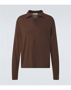 Стаффорд шелковая поло, коричневый The row