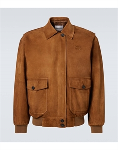 Тисненая замшевая блузон, Cannella Miu miu