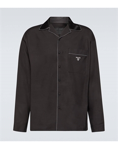 Шёлковая рубашка, черный Prada