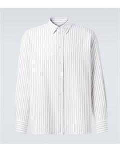 Рубашка из хлопка в полоску Cassandre, Craie Taupe Noir Saint laurent