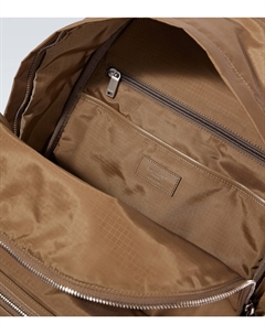 Городской рюкзак из рипстопа с кожаными деталями, Tabacco Saint laurent