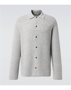 Кардиган из шерсти и кашемира Barkley, Light Grey Melange The row