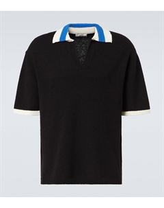 Вязаная поло из хлопковой смеси, черный Commas