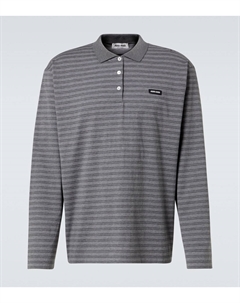 Полосатая хлопковая поло из джерси, Aedesia + Bianco Miu miu