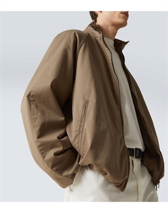 Жакет из габардина с хлопком и кашемиром Oyu, серо-коричневый The row