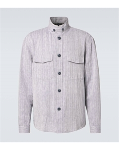Нуно хлопковая и льняная рубашка оверсайз, Dusk Frescobol carioca