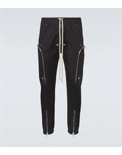 Брюки карго из хлопковой смеси Bauhaus, черный Rick owens