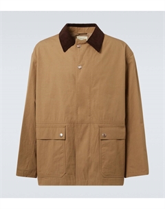 Франк хлопковая куртка с отделкой из вельвета, Deep Bistre The row