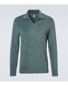 Поло из хлопкового велюра Peter cotton terry, хаки Fedeli