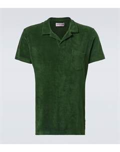 Хлопковая поло из махровой ткани, Amazonian Green Orlebar brown