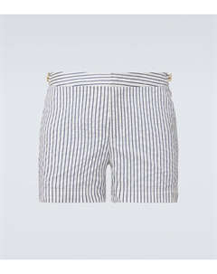 Плавки сеттера в полоску, White Sand/River Blue Stripe Orlebar brown