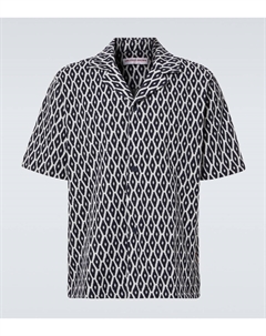 Печатная рубашка из хлопкового терма, Night Iris Orlebar brown