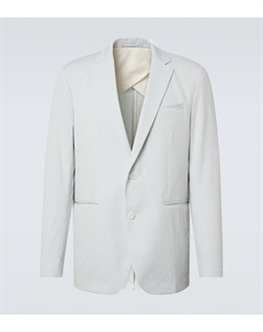 Гарреттовый пиджак из хлопкового сераскера, Wave Blue/White Sand Stripe Orlebar brown