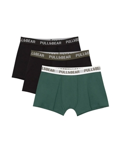 Боксеры, цвет Green/Khaki/Black Pull & bear
