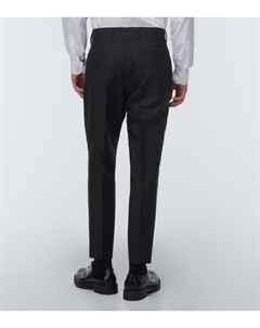 Узкие брюки из мохера и шерсти, Antracite Prada