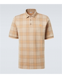 Хлопковая поло в клетку, Broom Ip Check Burberry