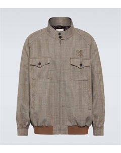 Принц Уэльский шерстяной блузон, Tabacco Miu miu