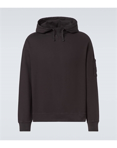 Хлопковая толстовка с капюшоном Lens, черный C.p. company