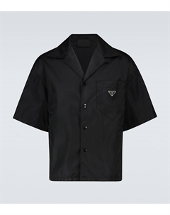 Рубашка из переработанного нейлона, черный Prada